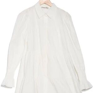 WAYF Long sleeve tiered shirt dress